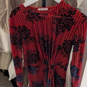 PRELOVED: ZARA Trafaluc Red Floral Dress